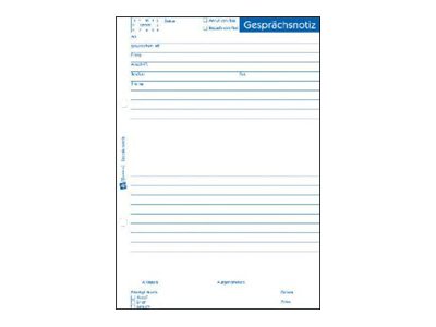 AVERY Zweckform Gespraechsnotiz Formularbuch 1210 AVERY Zweckform Gespraechsnotiz Formularbuch 1210