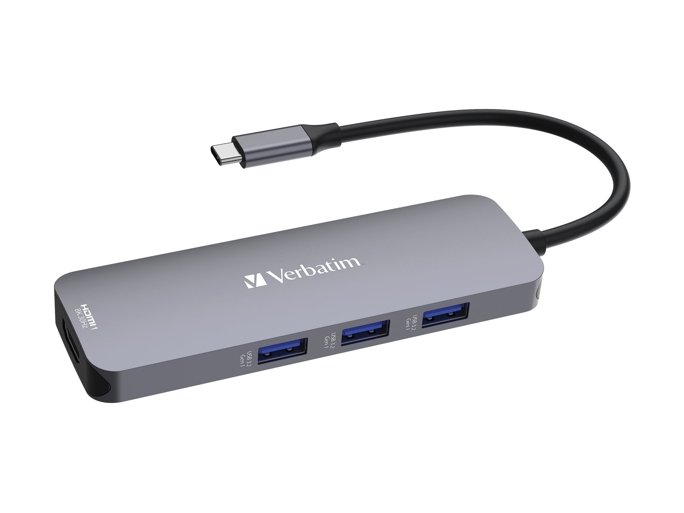 Verbatim USB-C Pro Multiport-Hub mit 8 Anschluessen CMH-08