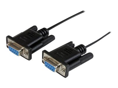 STARTECH.COM 1m Black DB9 RS232 Serial Null Modem Cable F/F