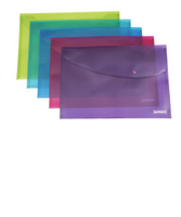 5 RAPESCO® Dokumententaschen DIN A4 ueberbreit farbsortiert genarbt 0,20 mm