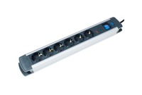 as-Schwabe ALUX 6-fach Steckdosenleiste 1,5 m schwarz as-Schwabe ALUX 6-fach Steckdosenleiste 1,5 m schwarz