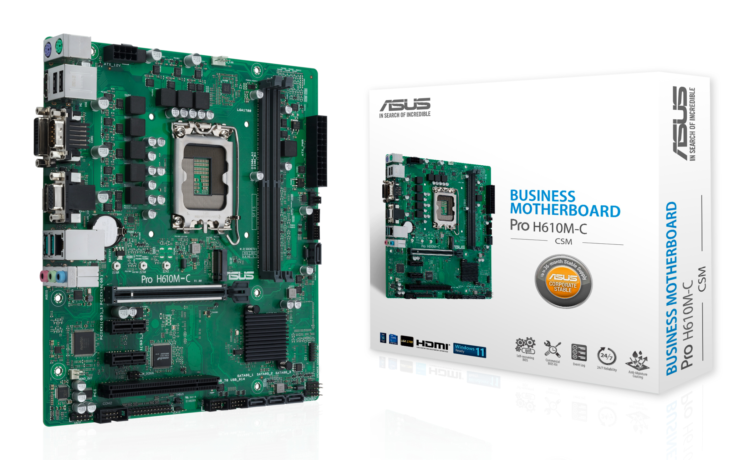 ASUS Pro H610M-C-CSM micro ATX LGA1700 H610