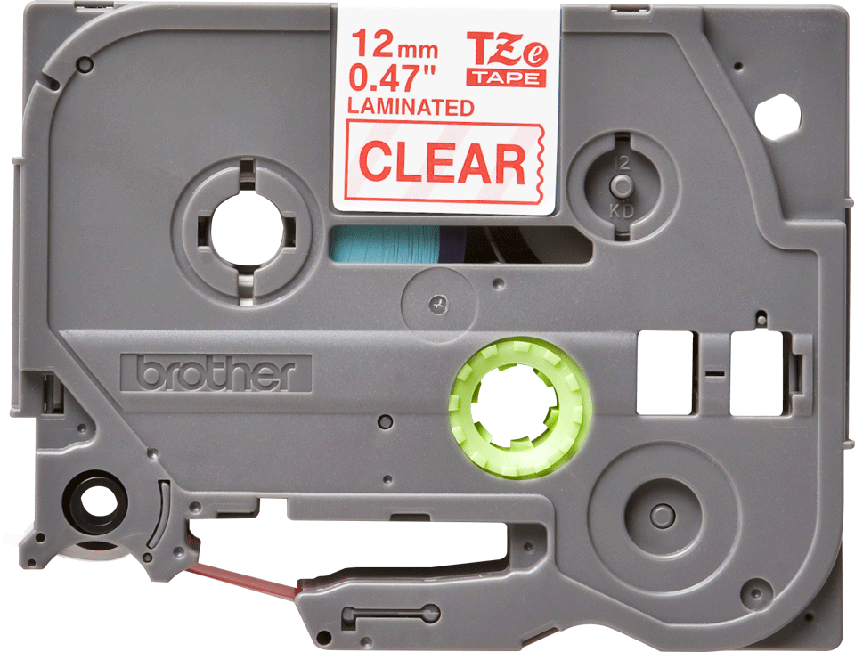 BROTHER PTouch TZE132 rot auf clear 12mm