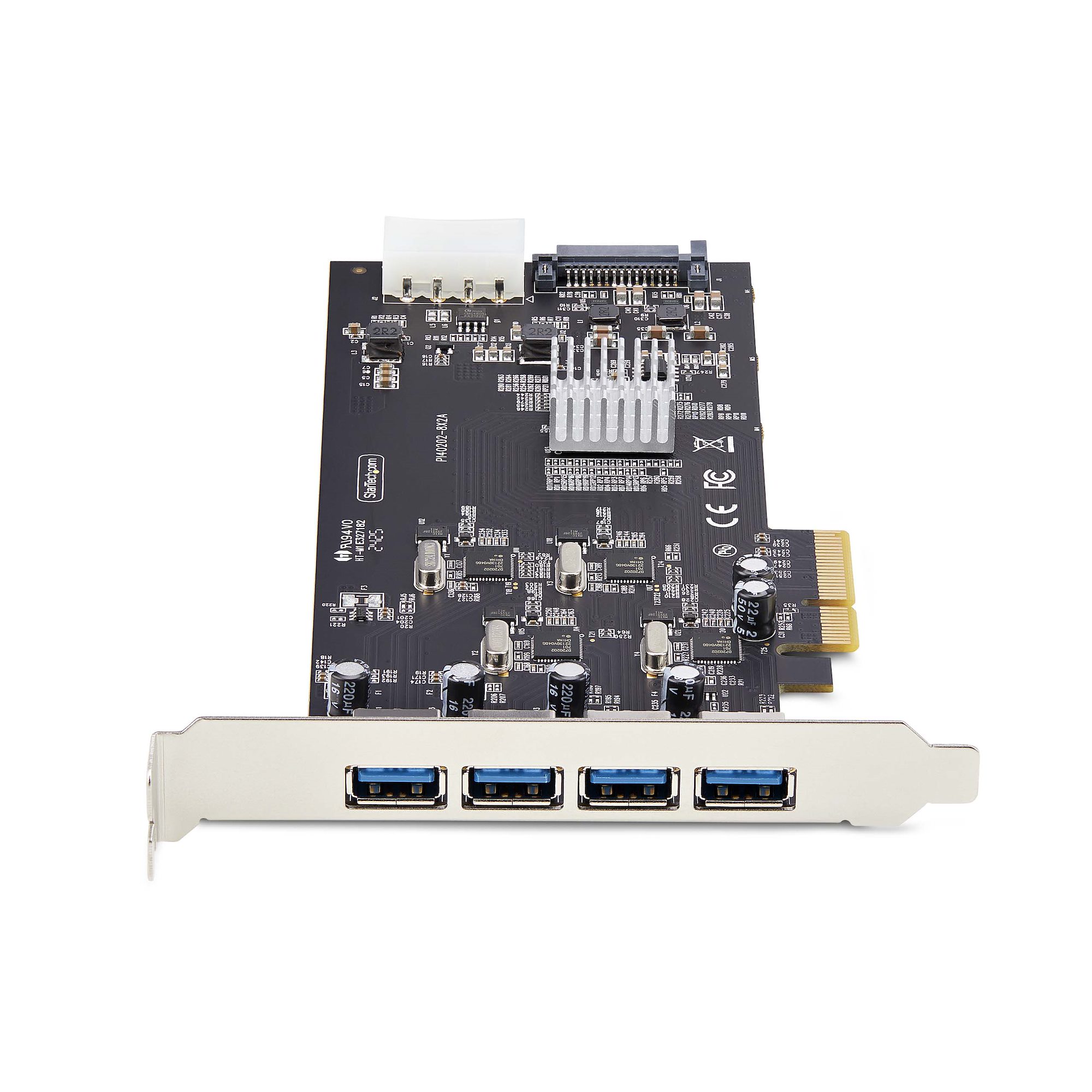 STARTECHCOM 4Port USB PCIe Karte USB 32 5Gbps PCI Express Karte mit 4 unabhängigen USBControllern 4 USBA Anschlusse