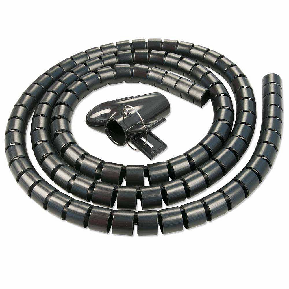 LINDY Kabelspirale 5m Durchmesser 25mm schwarz mit Einziehhilfe
