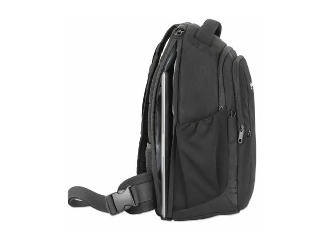 MANHATTAN Amsterdam Anti-Diebstahl Laptop-Umhängetasche 33,8cm 13,3Zoll Rucksack mit einzelnem Schultergurt wasserabweisend schwarz
