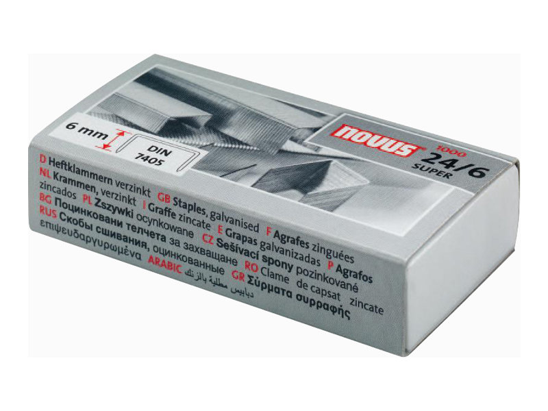 1.000 novus Heftklammern SUPER 24/6