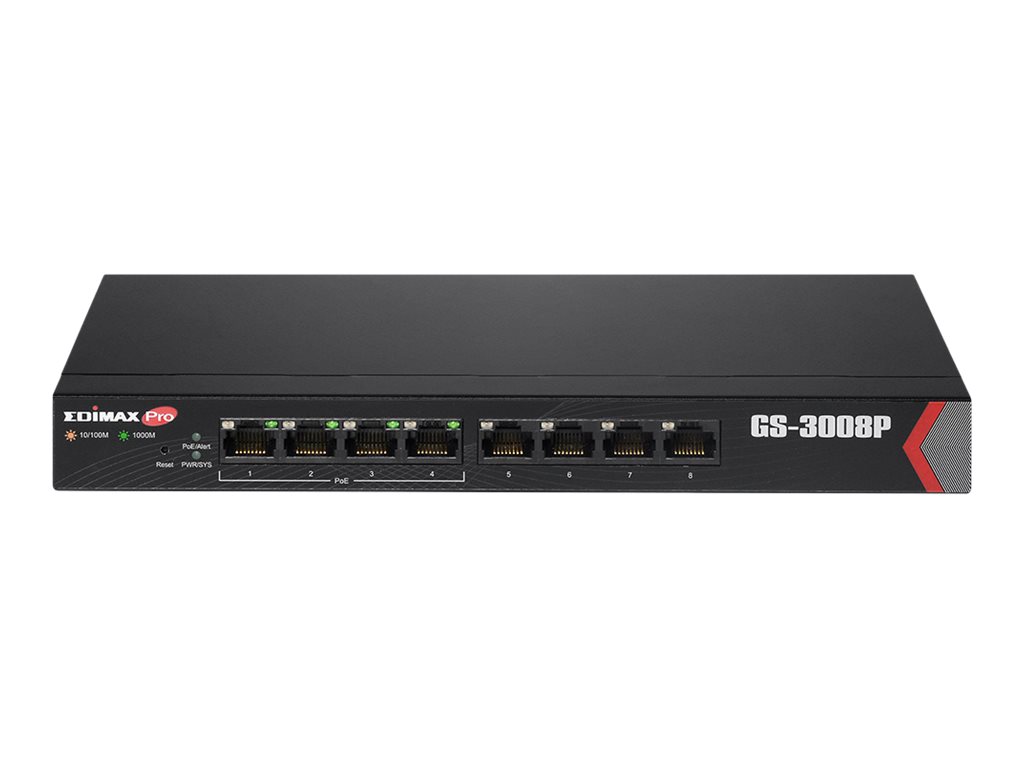 Edimax GS-3008P 8-Port Gigabit Web Managed mit 4 PoE+-Ports