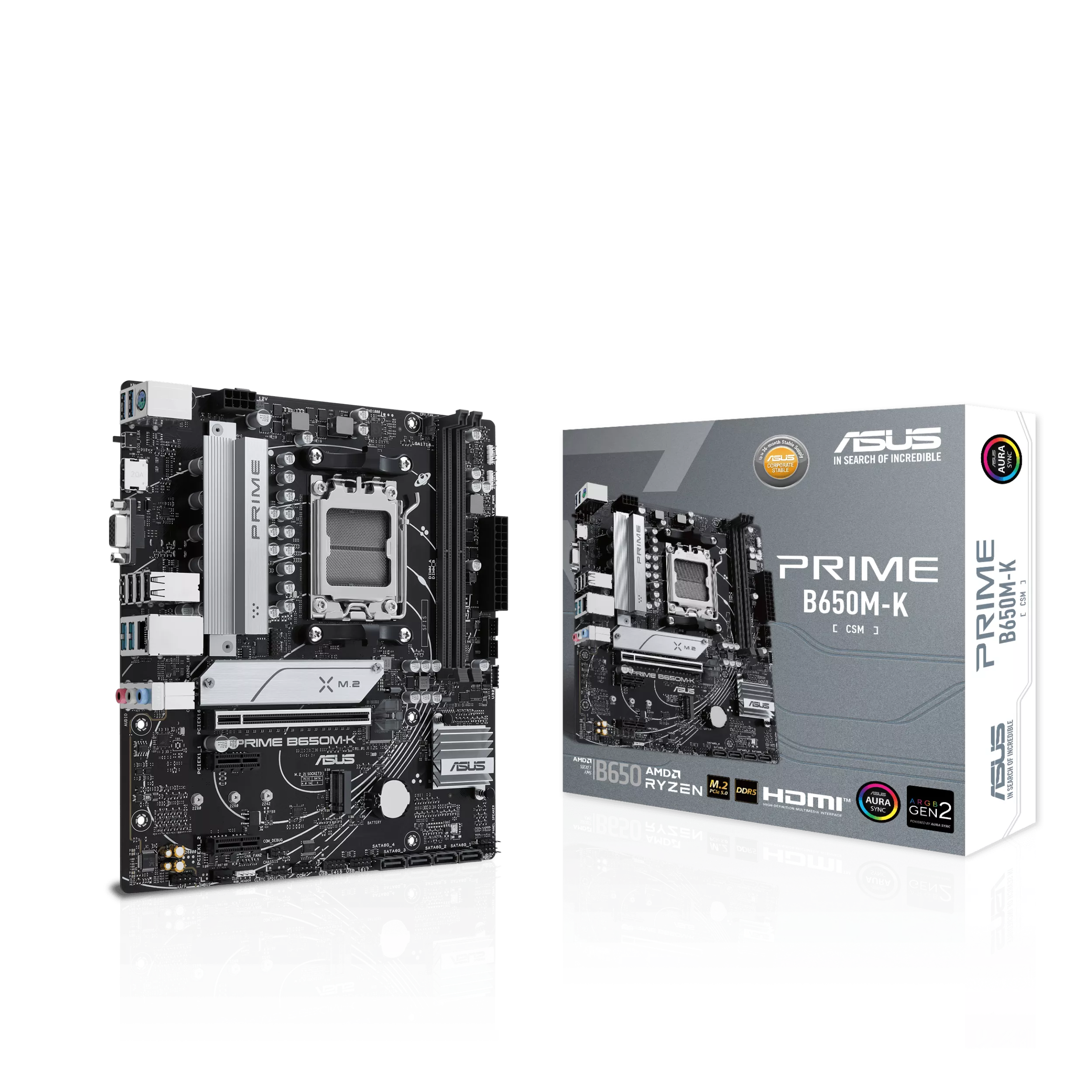 ASUS PRIME B650MK AM5 4xDDR5 mATX MB 4xSATA 2xM2