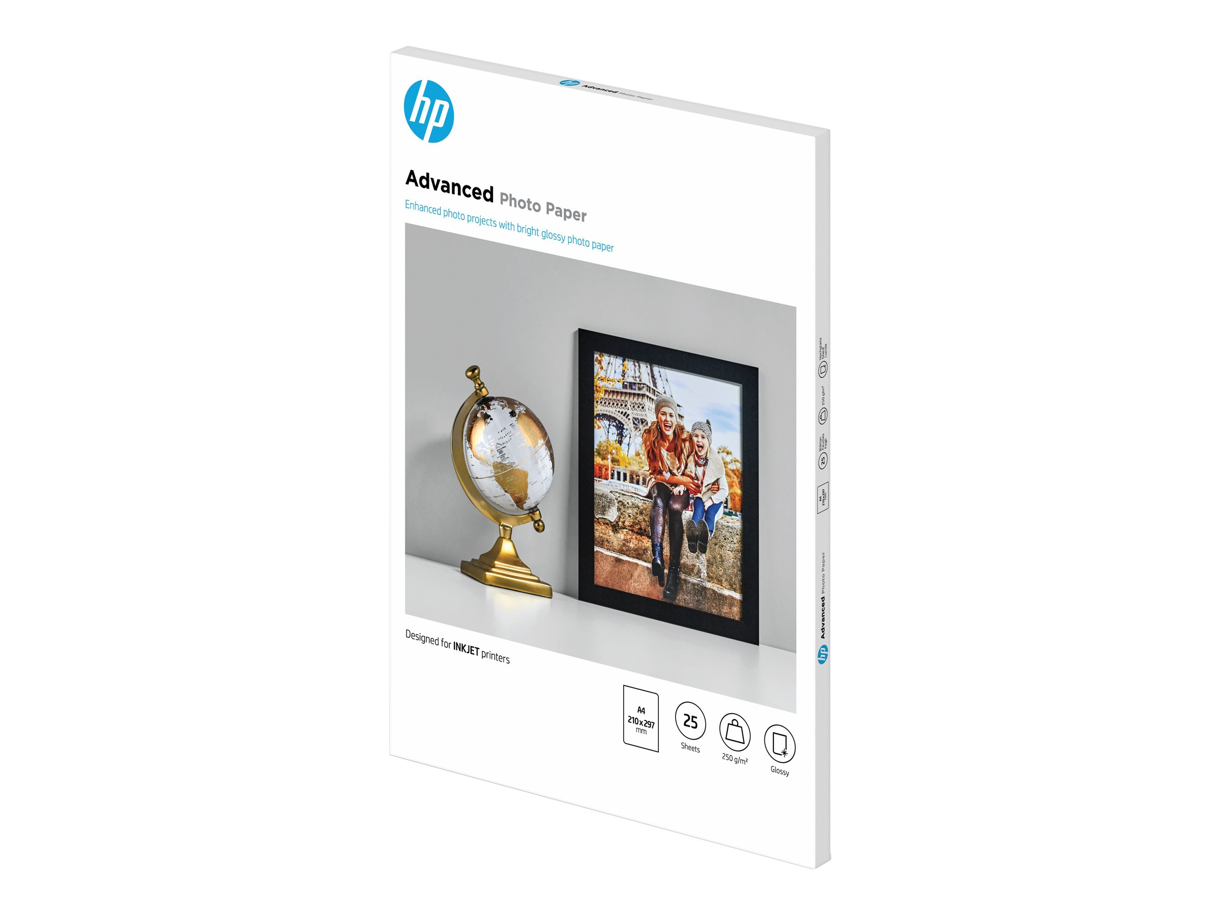 HP original Q5456A Advanced glossy photo paper Ink cartridge 250g/m2 A4 25 sheets 1-pack