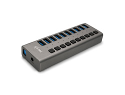 I-TEC USB 3.0 Charging HUB 10port port mit externem Netzadapter 48W 10x USB Ladeport fuer Tablets Notebooks Ultrabooks PC