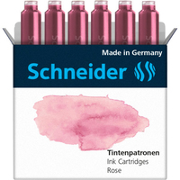 Schneider Tintenpatronen für Füller Pastell Rose, 6 St