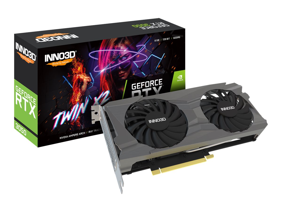 INNO3D GeForce RTX3050 Twin X2 V2 8GB GDDR6 1xDP 1xHDMI 1xDVI INNO3D GeForce RTX3050 Twin X2 V2 8GB GDDR6 1xDP 1xHDMI 1xDVI