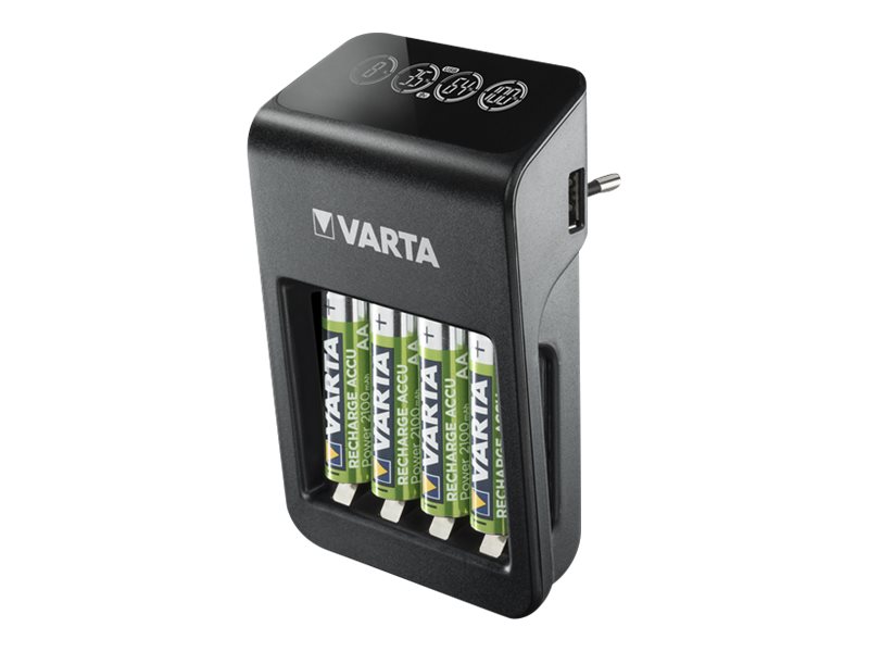 Varta Ladegerät 57687 LCD Plug Charger+ 4x AA 2100mAh Varta Ladegerät 57687 LCD Plug Charger+ 4x AA 2100mAh