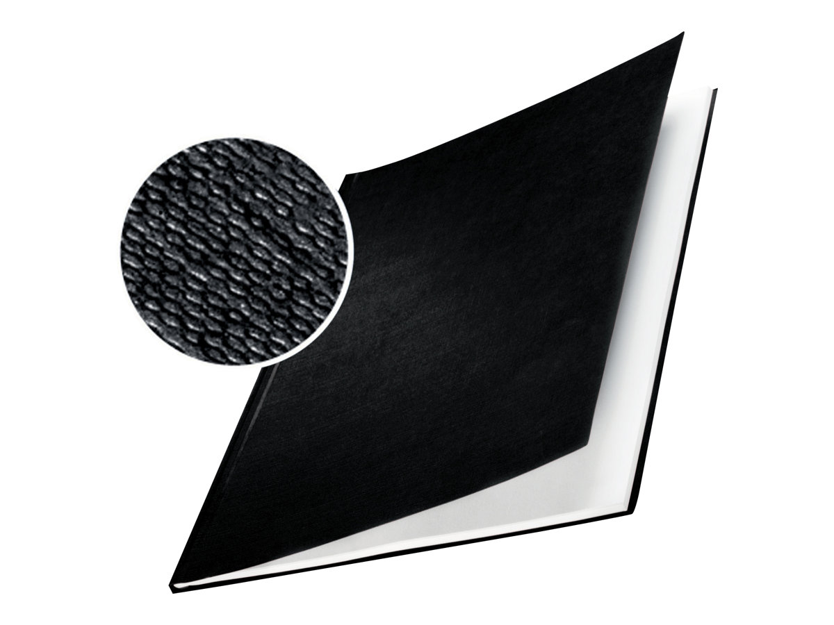 LEITZ Buchbindemappen schwarz Hardcover fÃ¼r 36 - 70 Blatt DIN A4, 10 St.
