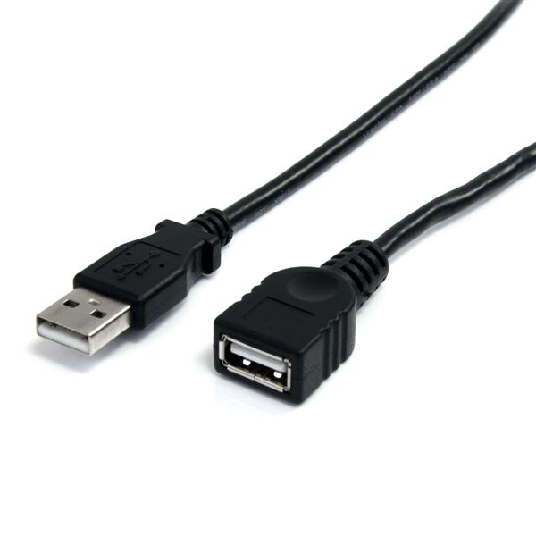 StarTech.com 1,8m USB 2.0 A Verlängerungskabel - Stecker / Buchse - USB Verlängerung - Schwarz - USB-Verlängerungskabel - USB zu USB - 1.8 m