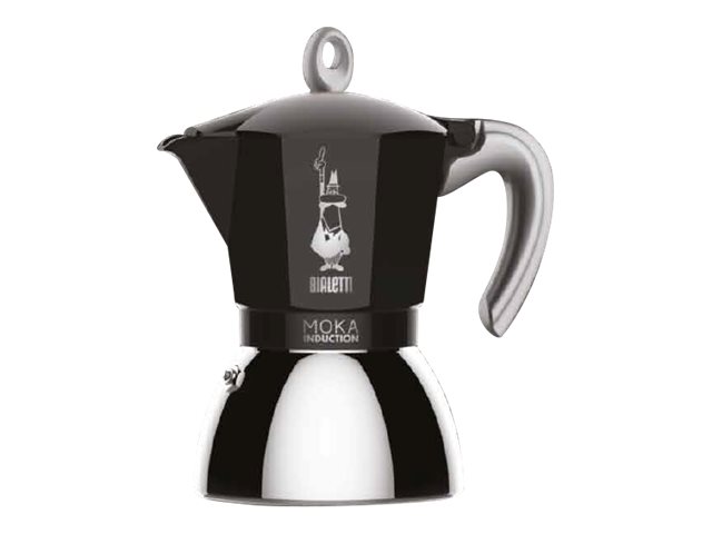 Bialetti Moka Induktion, Schwarz, Espressokocher für 4 Tassen