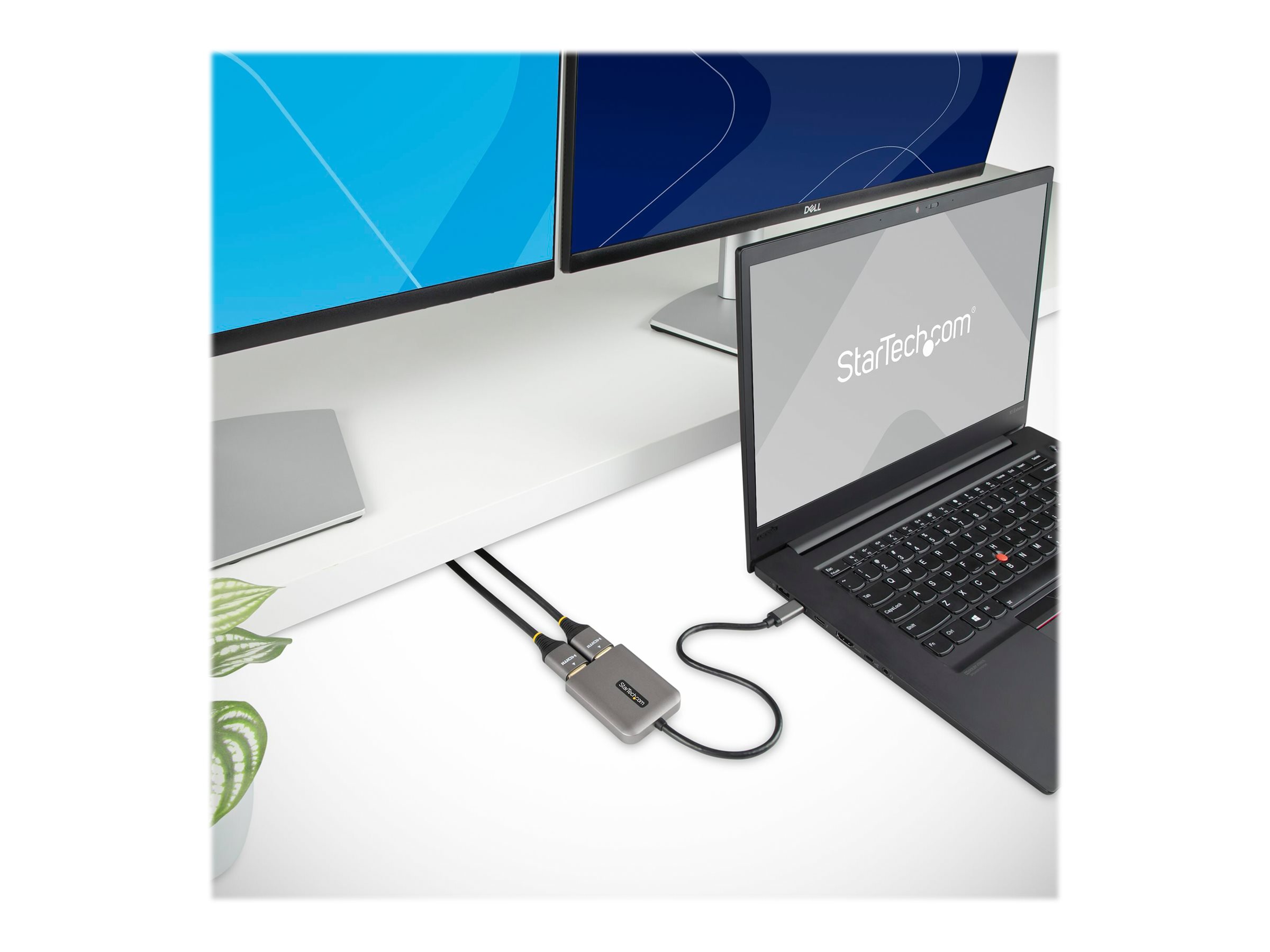 STARTECH.COM USB-C to Dual HDMI MST HUB - Dual HDMI 4K 60Hz - USB Type C Multi Monitor Adapter w/ 1ft 30cm cable