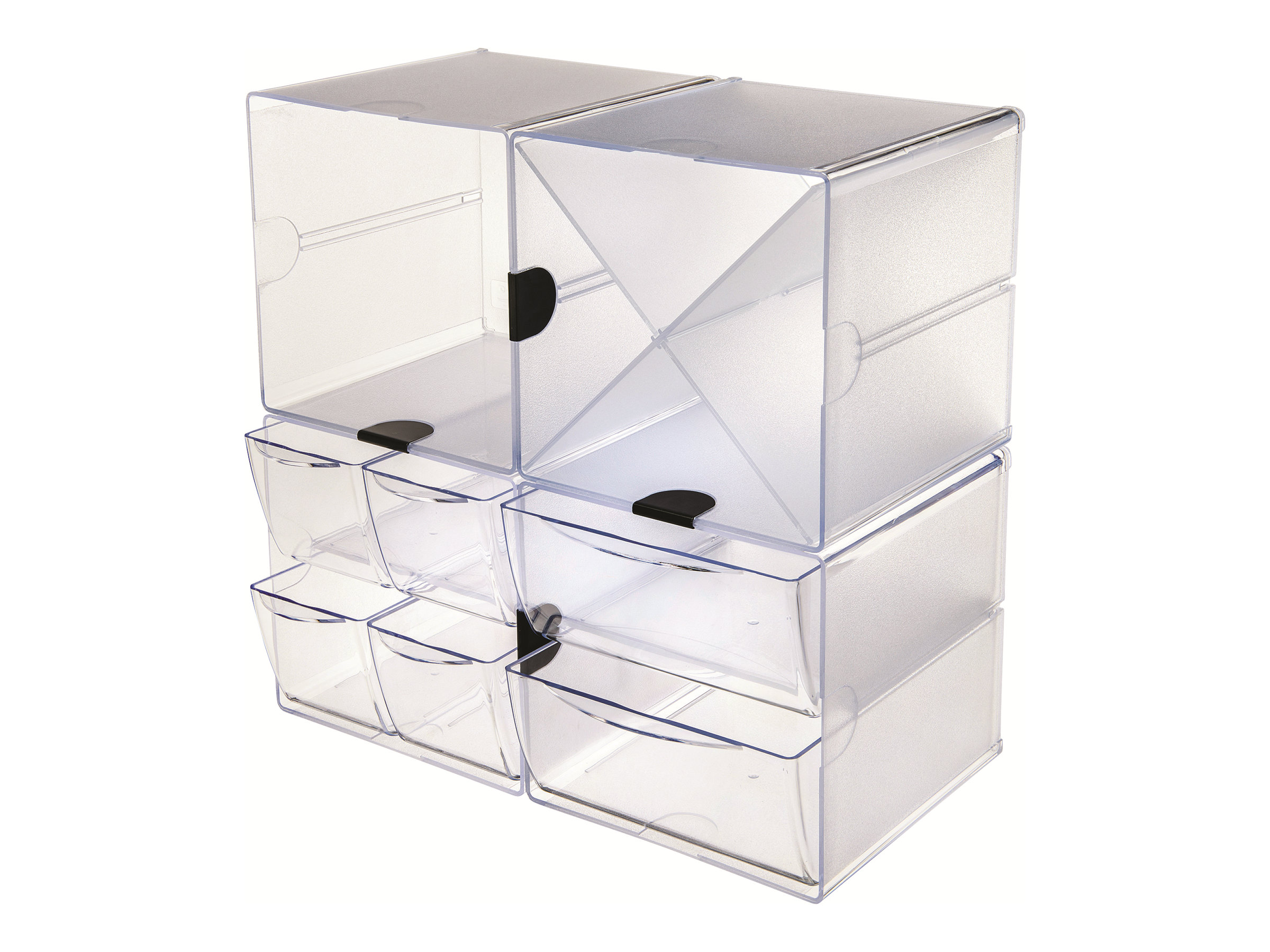 Deflecto Cube Aufbewahrungsbox transparent 15,3 x 15,3 x 18,2 cm