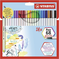 STABILO Pen 68 brush Brush-Pens farbsortiert, 24 St. STABILO Pen 68 brush Brush-Pens farbsortiert, 24 St.