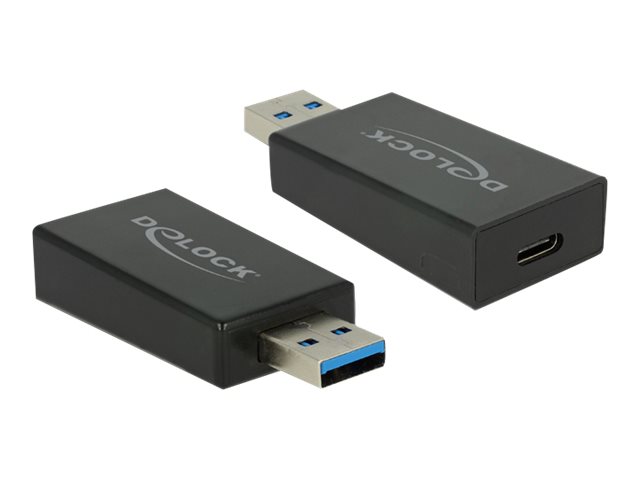 Delock Konverter USB 3.1 Gen 2 Typ-A Stecker > USB Type-C Buchse Aktiv schwarz Delock Konverter USB 3.1 Gen 2 Typ-A Stecker > USB Type-C Buchse Aktiv schwarz