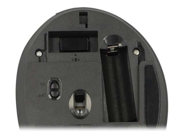 Delock Ergonomische USB Maus vertikal - kabellos- Schwarz