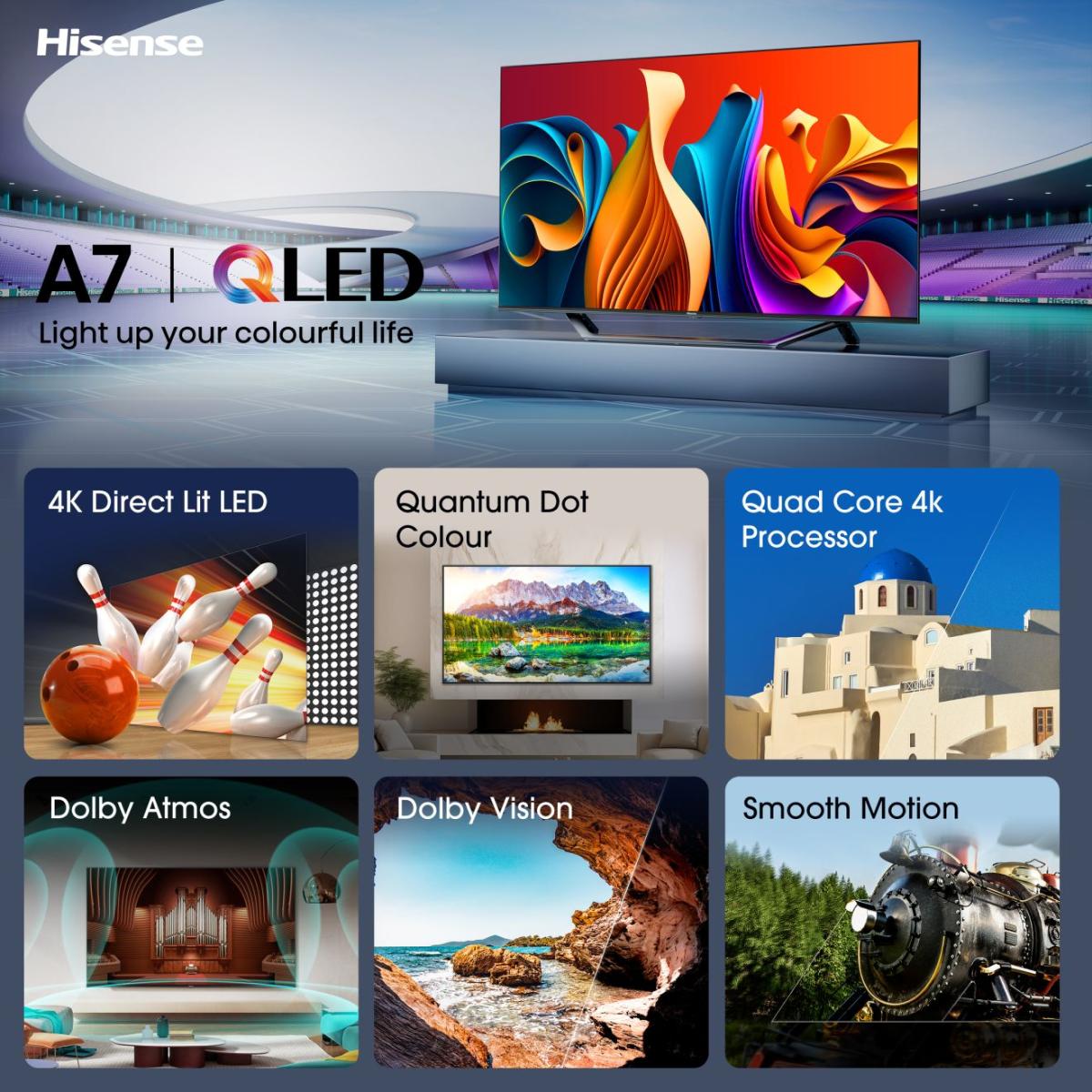 HISE QLEDFernseher 4K 50A7NQ 50 Zoll