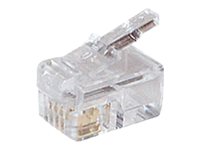helos Modularstecker RJ10 / 4P4C, VPE 100 Stueck, fuer Hoererkabel, Flachkabel helos Modularstecker RJ10 / 4P4C, VPE 100 Stueck, fuer Hoererkabel, Flachkabel