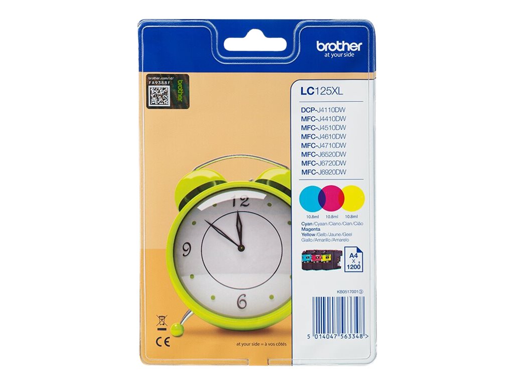 LC125XLRBWBP BROTHER MFC Tinte (3) cmy LC125XLRBWBP BROTHER MFC Tinte (3) cmy