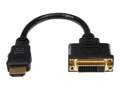 StarTech.com HDMI auf DVI Adapter 20cm -  DVI-D (25 pin) (Buchse) zu HDMI (19 pin) (Stecker) - Monitor Dongle Adapterkabel - Videoanschluß - HDMI / DVI - 20.32 cm