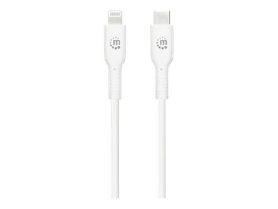 MANHATTAN USB-C auf Lightning Sync-/Ladekabel MFi-zertifizierten 8-pol. Lightning-Stecker 0,5m für iPhone iPad iPod 480 Mbit/s weiss MANHATTAN USB-C auf Lightning Sync-/Ladekabel MFi-zertifizierten 8-pol. Lightning-Stecker 0,5m für iPhone iPad iPod 480 Mbit/s weiss