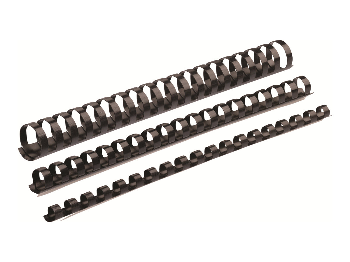 Fellowes Kunststoffbinderuecken schwarz fuer 55 Blatt, 100 St
