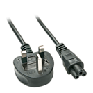 LINDY 2m UK Netzstecker an IEC C5