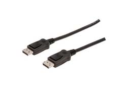 ASSMANN Anschlusskabel Displayport 12 AWG28 2xgeschirmt schwarz 5m