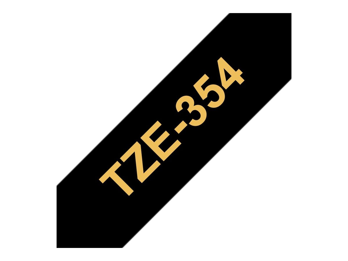 BROTHER PTouch 24mm blackgold ribbon tape