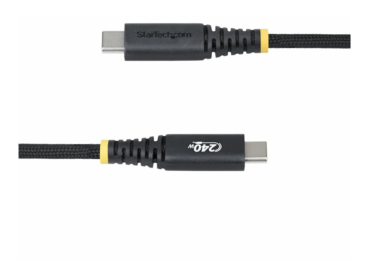 STARTECH.COM 2m USB-C-Ladekabel 240W 5A PD EPR Schnellladekabel Laptop-Ladekabel Nylon Geflochten USB-IF zertifiziert