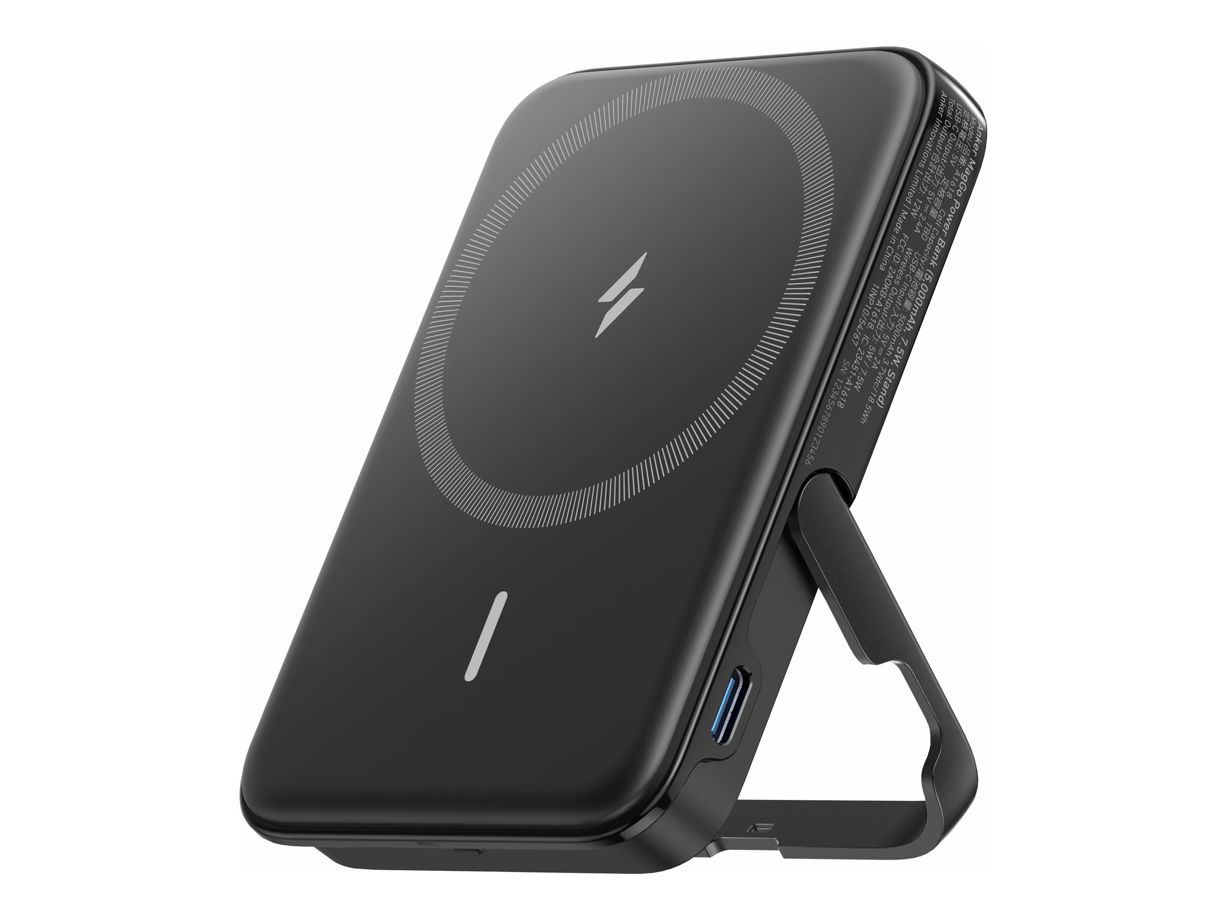 322 MagGo magnetische wireless PowerBank 5.000mAh 7,5W mit integrierterm Halter PowerIQ PD schwarz