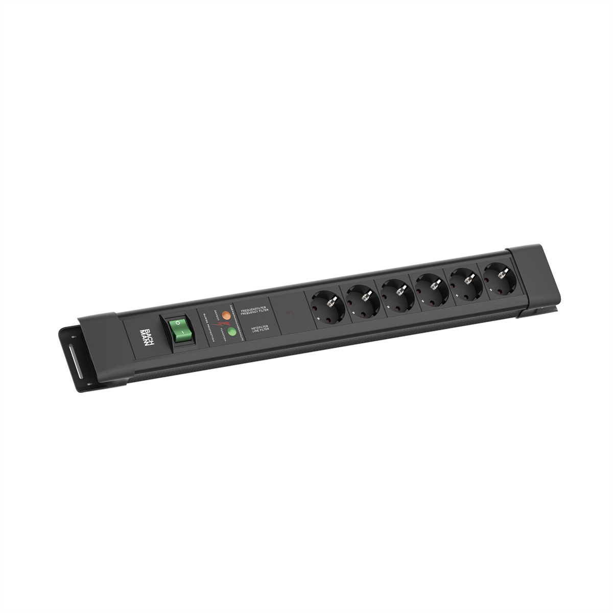 Bachmann Steckdosenleiste 6xCEE73 1xGVS 1xSchalter 2,0m CEE77 sw