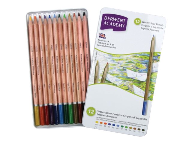 DERWENT Academy Watercolour Aquarellstifte farbsortiert, 12 St. DERWENT Academy Watercolour Aquarellstifte farbsortiert, 12 St.