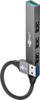 goobay USB-Hub Slim 4-fach grau