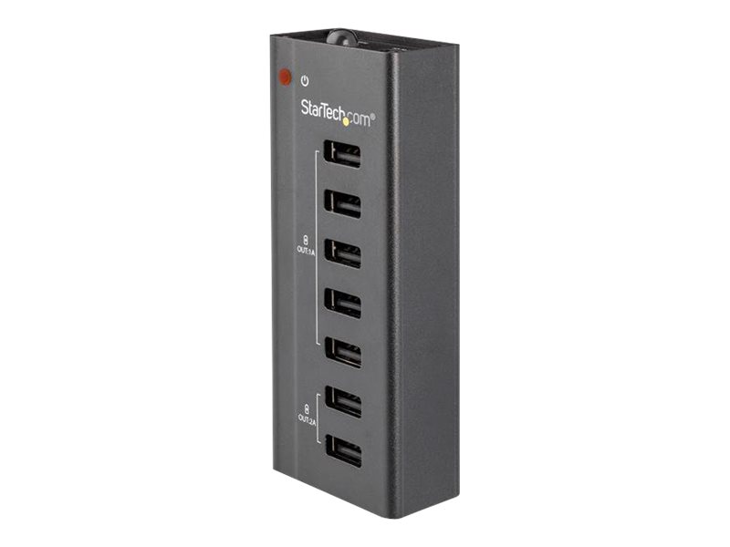 STARTECHCOM 7 Port USB Charging Station with 5x 1A Ports and 2x 2A Ports Standalone USB Charging Strip for Multiple Devices