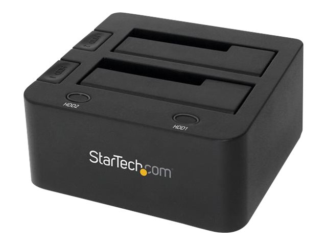 StarTech.com Dual-Bay USB 3.0 to SATA Hard Drive Docking Station, USB Hard Drive Dock, External 2.53.5 SATA IIIIII, SSDHDD Docking Station, Hot-Swap Hard Drive Bay - Top-Loading - Speicher-Controller - SATA 6Gb/s - USB 3.0