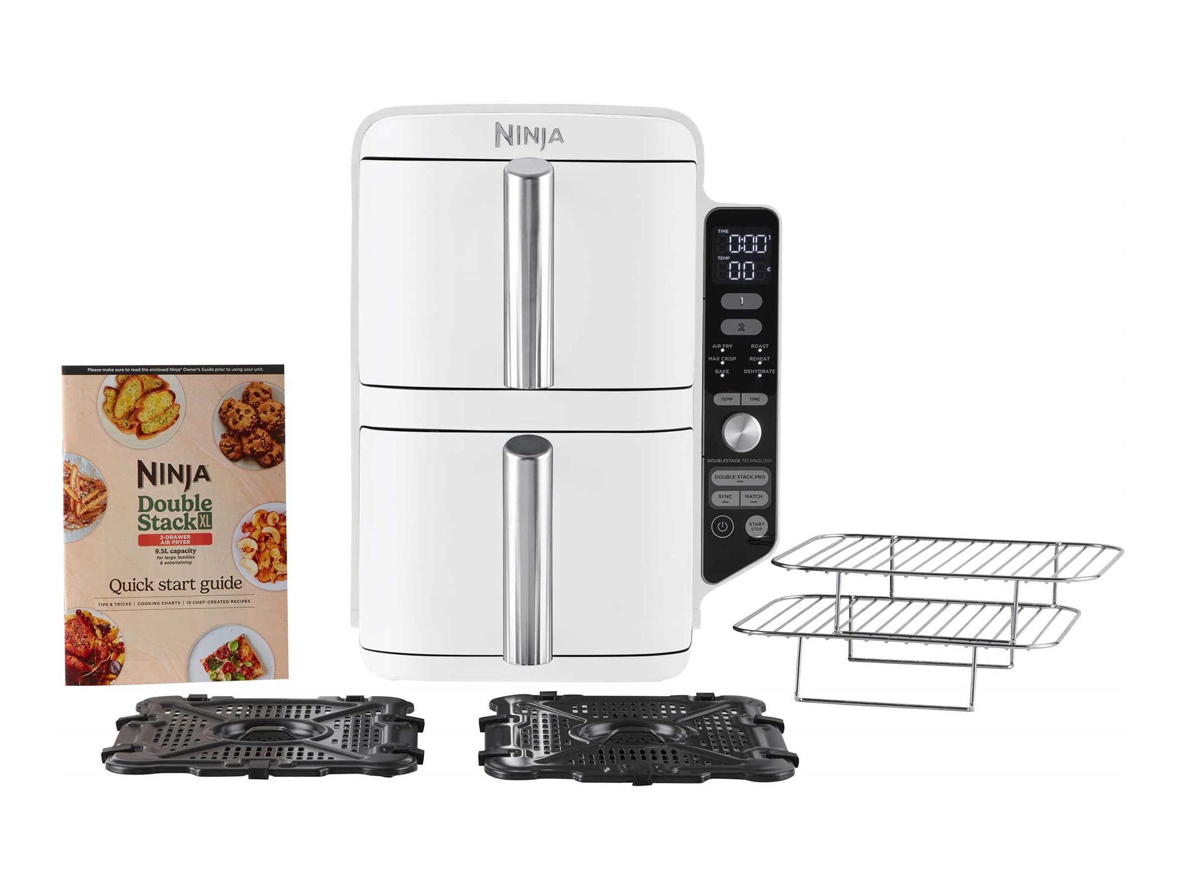 Ninja SL400EUWH Double Stack XL 9,5L Heissluftfritteuse Weiss