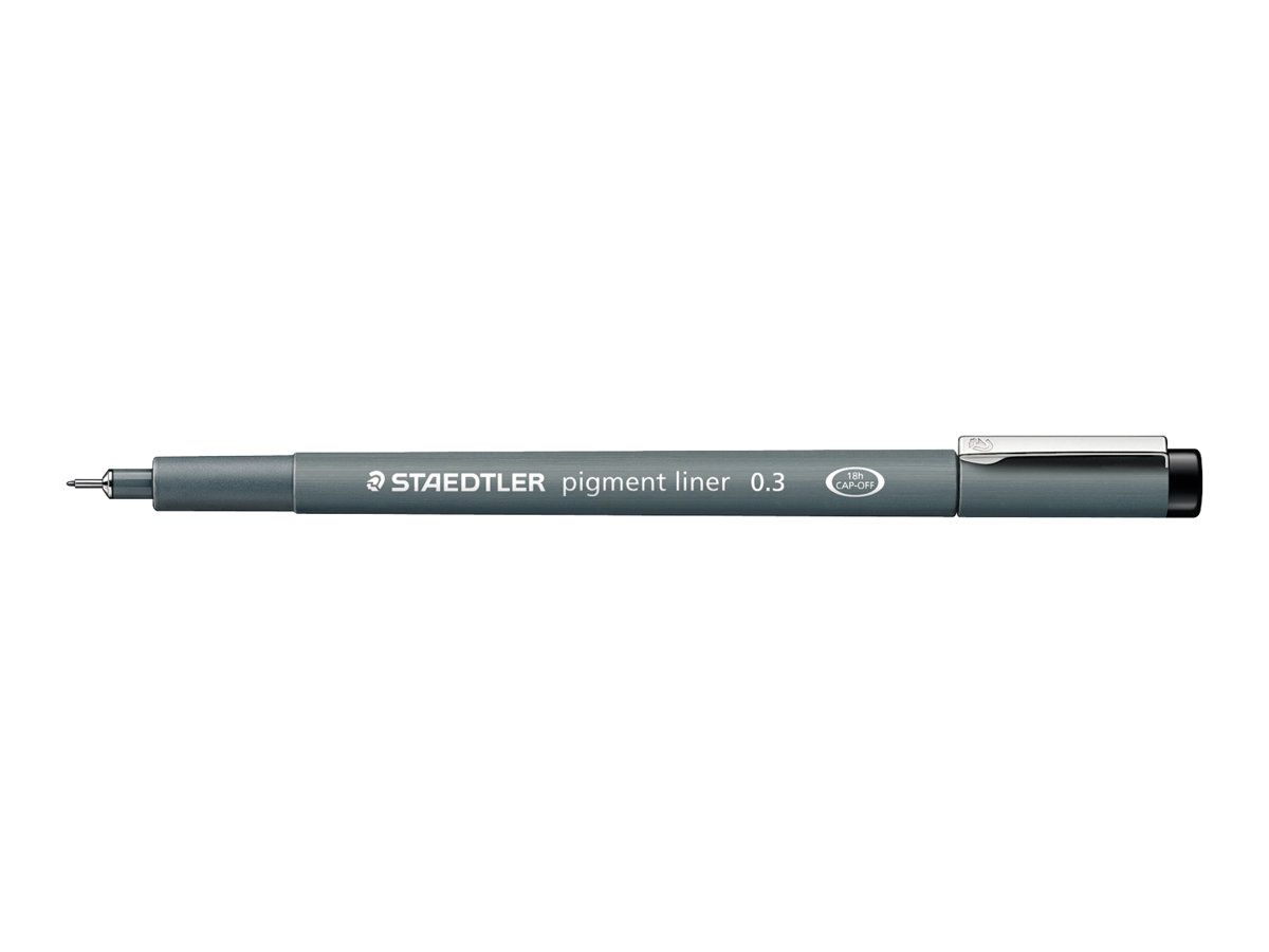 STAEDTLER pigment liner 308 Fineliner schwarz 0,3 mm, 1 St.