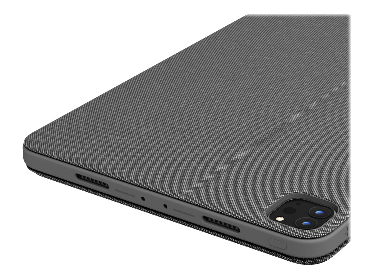Logitech Combo Touch Tastatur-Case fuer iPad Pro 12,9" (5.+6. Gen) - oxford grau