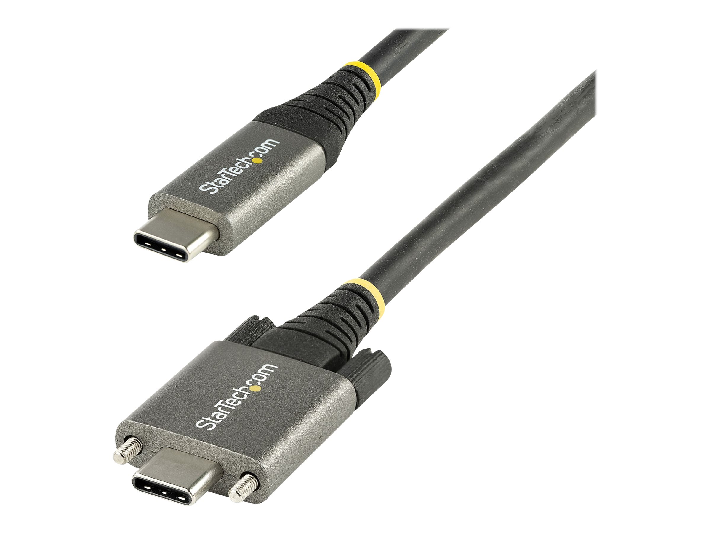 STARTECH.COM 1m USB-C cable with screw lock 10Gbit/s - USB 3.1/3.2 Gen 2 Type-C cable - 100W 5A PD DP Alt Mode STARTECH.COM 1m USB-C cable with screw lock 10Gbit/s - USB 3.1/3.2 Gen 2 Type-C cable - 100W 5A PD DP Alt Mode