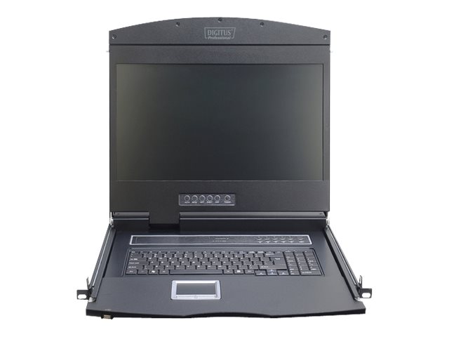 DIGITUS Modulare Konsole mit 19 TFT 16-Port KVM & Touchpad