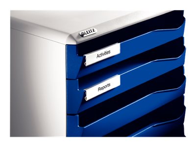 LEITZ Schubladenbox Post-Set  blau 52800035, DIN A4 mit 5 Schubladen