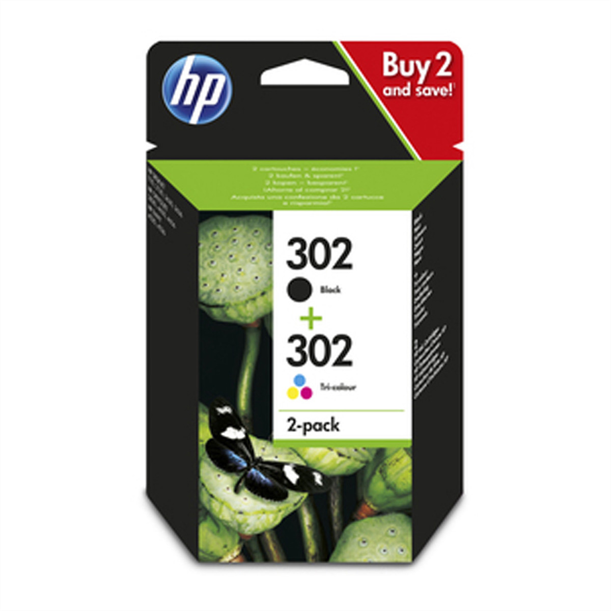 HP 302 original Ink cartridge X4D37AE Combo 2-Pack HP 302 original Ink cartridge X4D37AE Combo 2-Pack