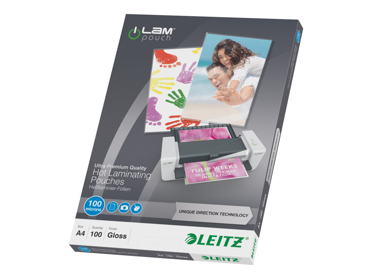 100 LEITZ UDT Laminierfolien glaenzend fuer A4 100 micron 100 LEITZ UDT Laminierfolien glaenzend fuer A4 100 micron